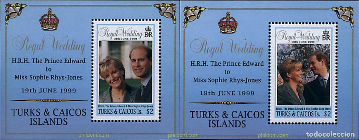 Briefmarken: 67515 MNH TURKS Y CAICOS 1999 BODA DEL PRINCIPE EDUARDO Y MISS SOFIA RHYS-JONES