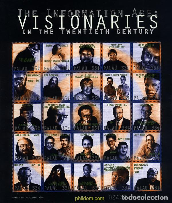 Briefmarken: 277449 MNH PALAU 1999 PERSONALIDADES DEL MUNDO DE LA INFORMATICA