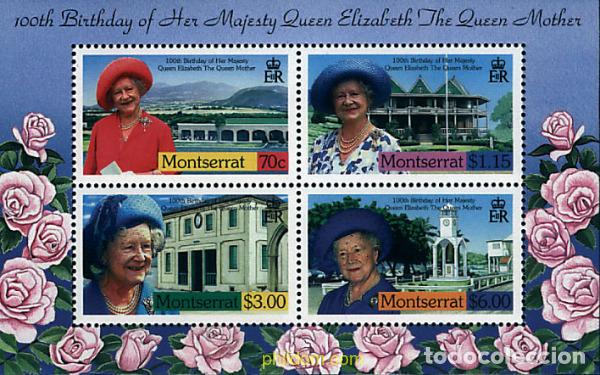 Stamps: 95248 MNH MONTSERRAT 2000 CENTENARIO DE LA REINA MADRE