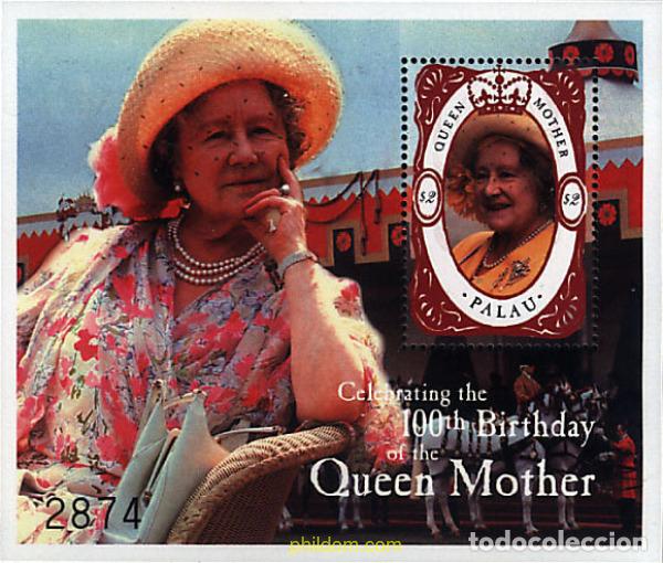 Stamps: 74745 MNH PALAU 2000 CENTENARIO DE LA REINA MADRE