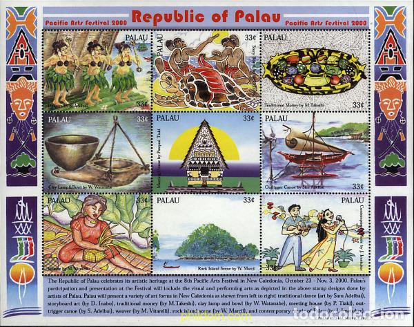 Sellos: 312816 MNH PALAU 2000 8 FESTIVAL DE LAS ARTES DEL PACIFICO