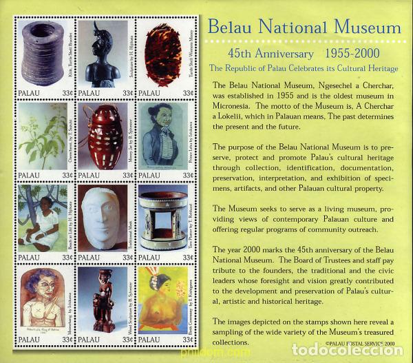 Sellos: 102519 MNH PALAU 2000 45 ANIVERSARIO DEL MUSEO NACIONAL BELAU
