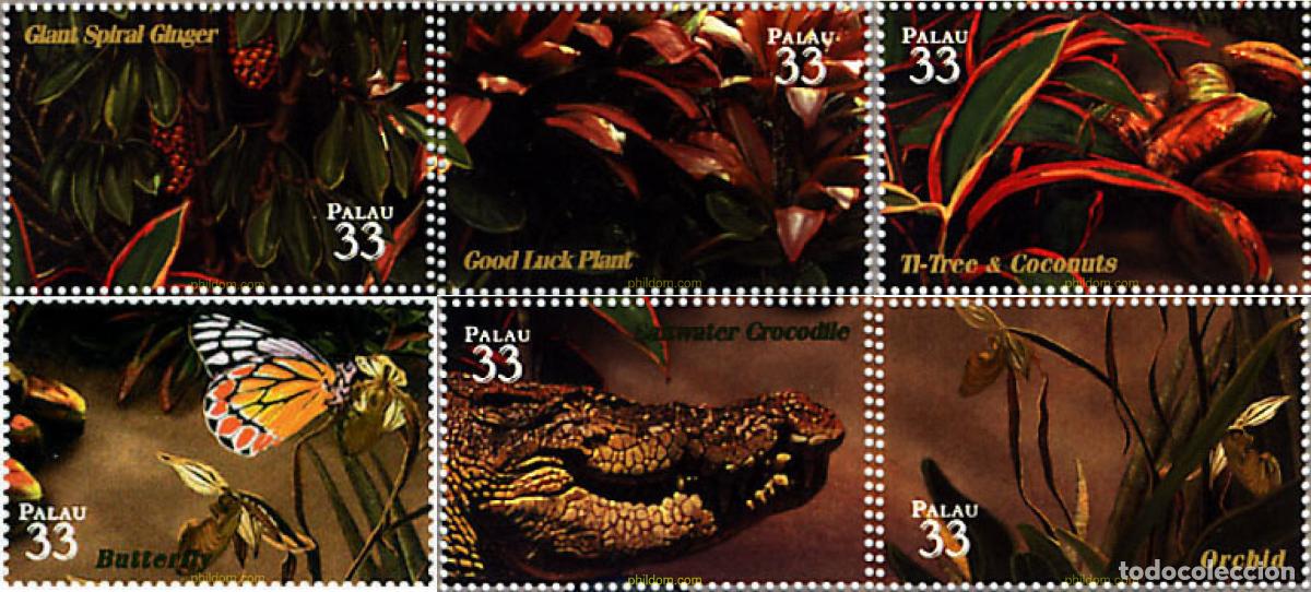 Sellos: 349865 MNH PALAU 2000 FAUNA Y FLORA