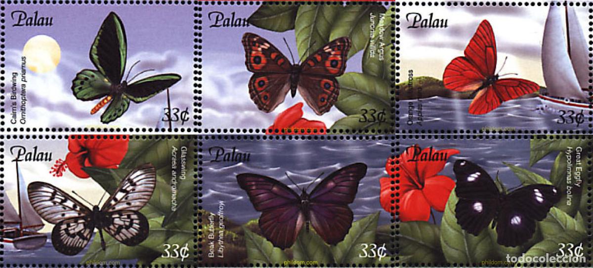 Sellos: 349866 MNH PALAU 2000 MARIPOSAS