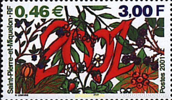 Sellos: 93200 MNH SAN PEDRO Y MIQUELON 2000 A&Ntilde;O NUEVO