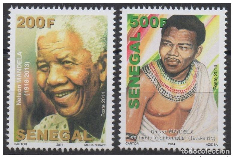 Sellos: Senegal 2014/2016 Muerte Nelson Mandela Madiba 1918-2013 pareja MNH**