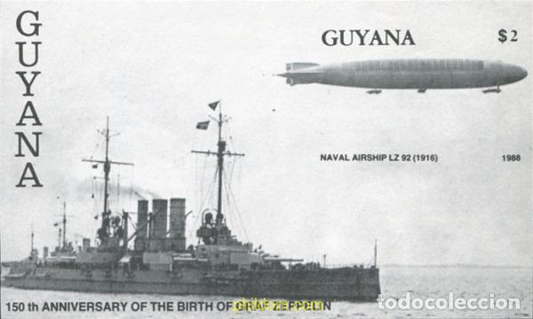 Sellos: 159924 MNH GUYANA 1989 150 ANIVERSARIO DEL NACIMIENTO DE GRAF ZEPPELIN