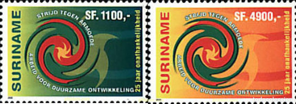 Sellos: 71025 MNH SURINAM 2000 25 ANIVERSARIO DE LA INDEPENDENCIA