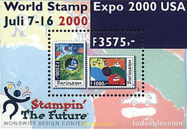 Sellos: 91294 MNH SURINAM 2000 WORLD STAMP EXPO 2000. EXPOSICION FILATELICA INTERNACIONAL