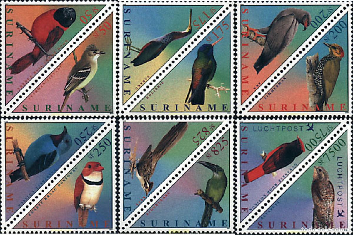 Sellos: 5117 MNH SURINAM 2001 AVES