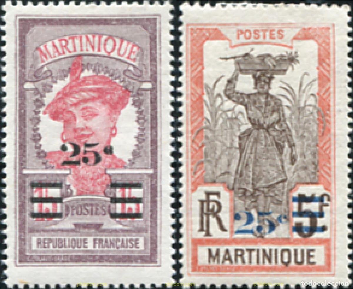 Sellos: 672175 HINGED MARTINICA 1922 SERIE BASICA