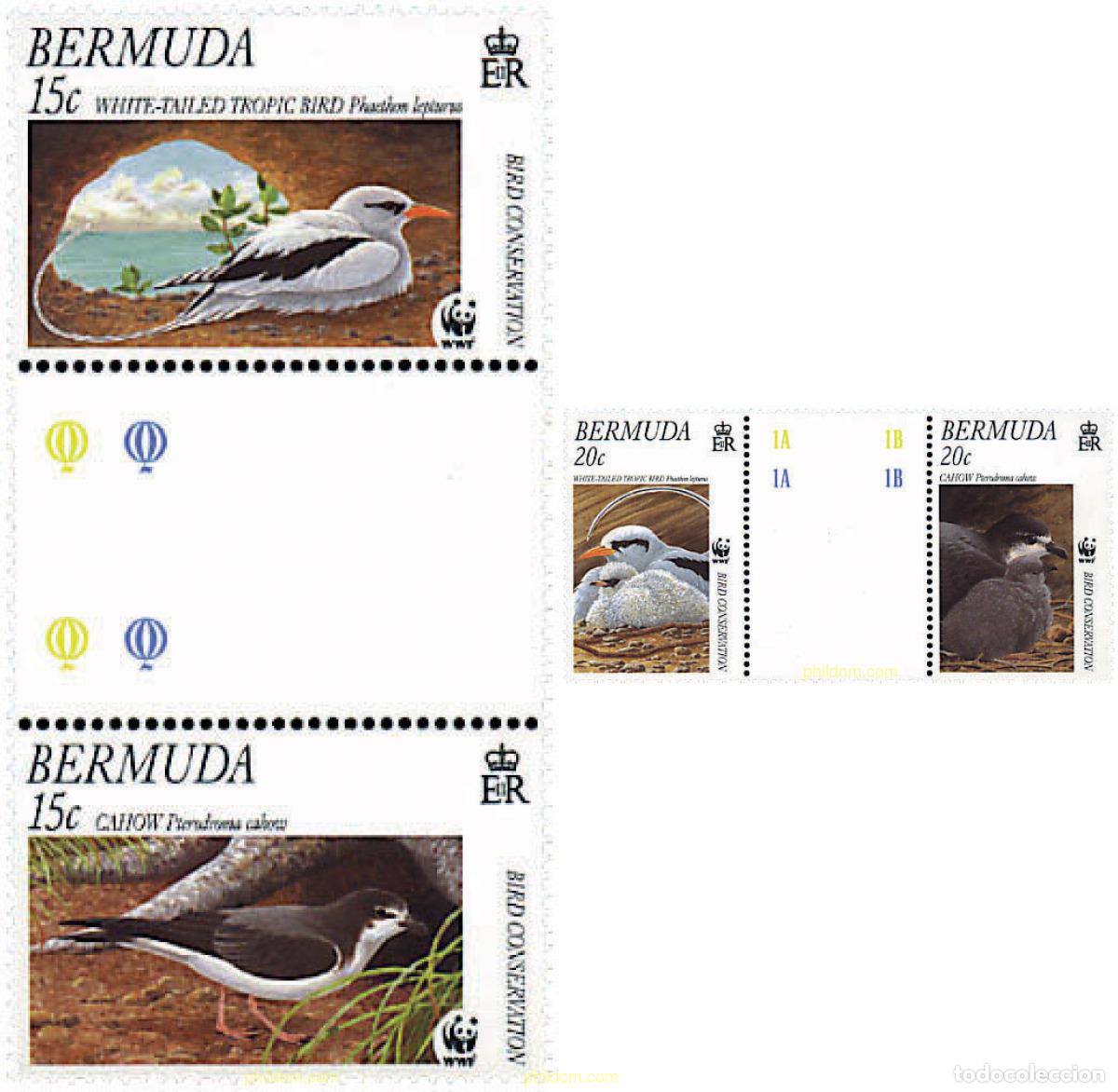 Sellos: 3945 MNH BERMUDAS 2001 AVE DEL TROPICO DE COLA BLANCA, PETREL CAHOW