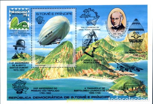Sellos: 72107 MNH SANTO TOME Y PRINCIPE 1983 BRASILIANA 83. EXPOSICION FILATELICA INTERNACIONAL
