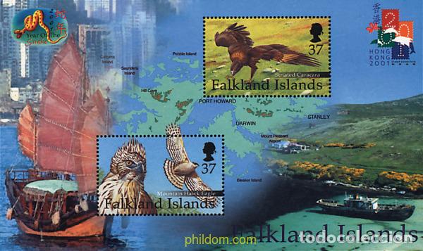 Sellos: 78301 MNH FALKLAND 2001 HONG KONG 2001. EXPOSICION FILATELICA INTERNACIONAL