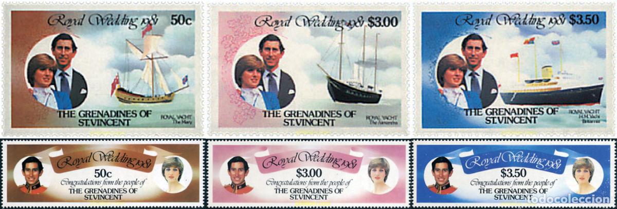 Sellos: 72208 MNH SAN VICENTE GRANADINAS 1981 BODA DEL PRINCIPE CARLOS Y LADY DIANA SPENCER