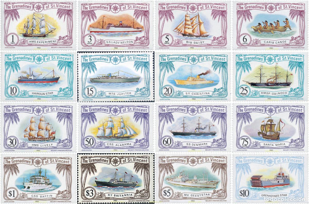 Sellos: 72211 MNH SAN VICENTE GRANADINAS 1982 BARCOS