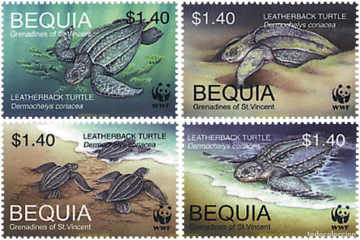 Sellos: 74301 MNH SAN VICENTE GRANADINAS. BEQUIA 2001 TORTUGA LAUD