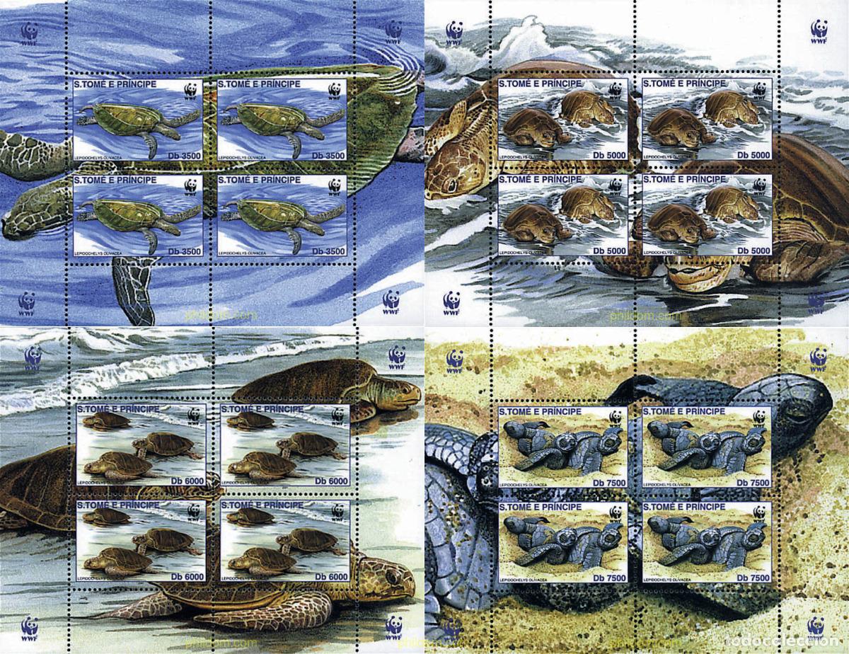 Sellos: 12844 MNH SANTO TOME Y PRINCIPE 2001 TORTUGA GOLFINA