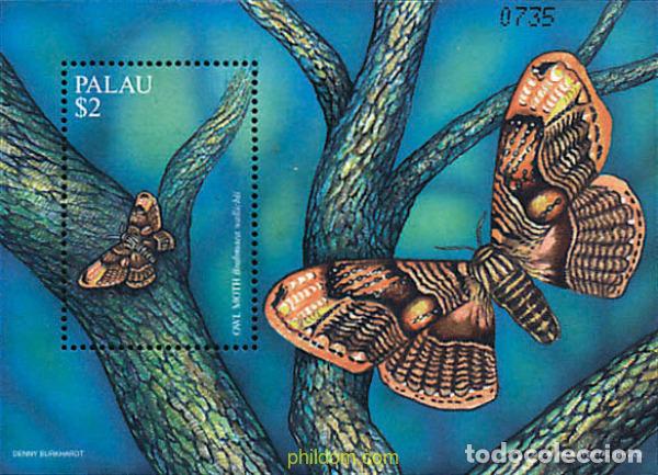 Sellos: 233164 MNH PALAU 2001 MARIPOSAS NOCTURNAS DEL MUNDO