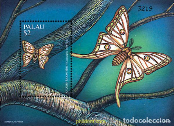 Sellos: 349873 MNH PALAU 2001 MARIPOSAS NOCTURNAS DEL MUNDO