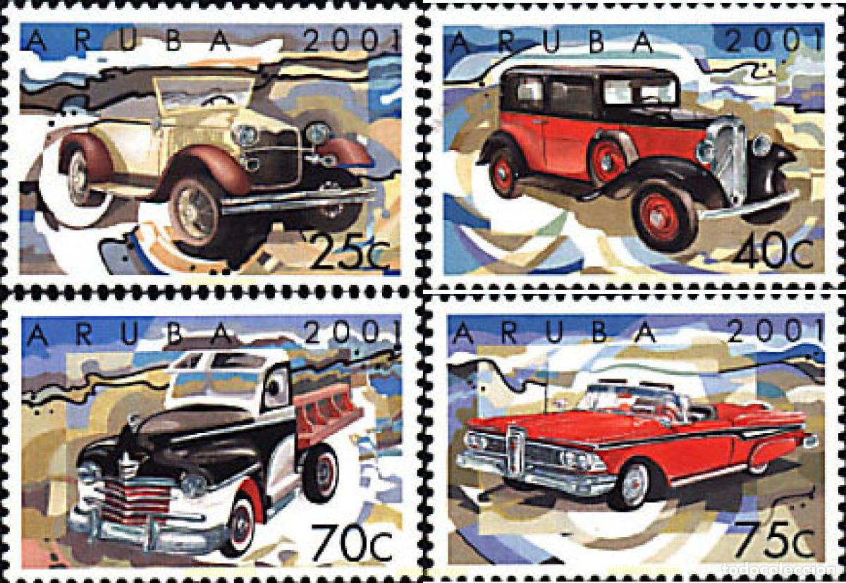 Briefmarken: 79920 MNH ARUBA 2001 COCHES CLASICOS