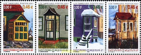 Sellos: 5406 MNH SAN PEDRO Y MIQUELON 2001 CASAS TRADICIONALES