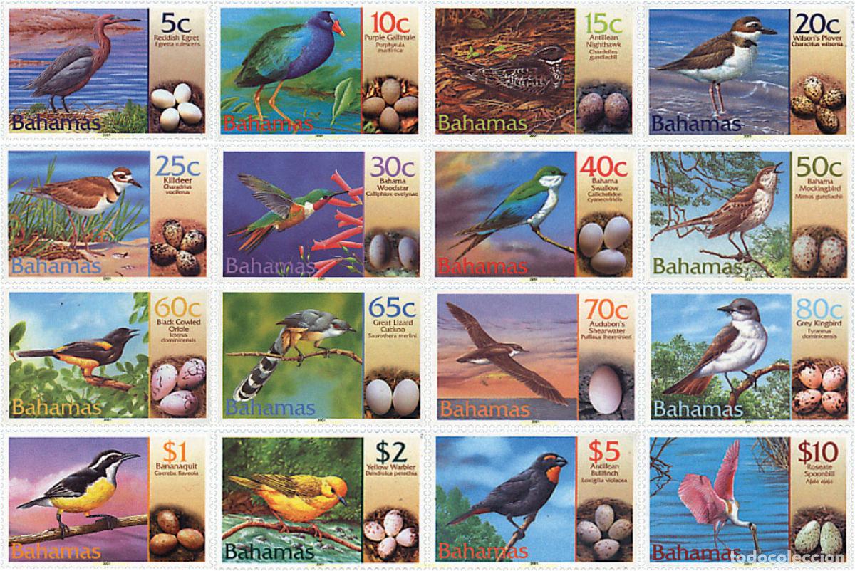 Sellos: 98968 MNH BAHAMAS 2001 AVES