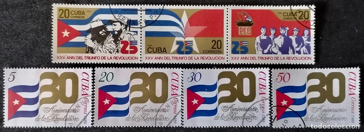 Sellos: CUBA 1984 / 89 - ANIVERSARIOS .