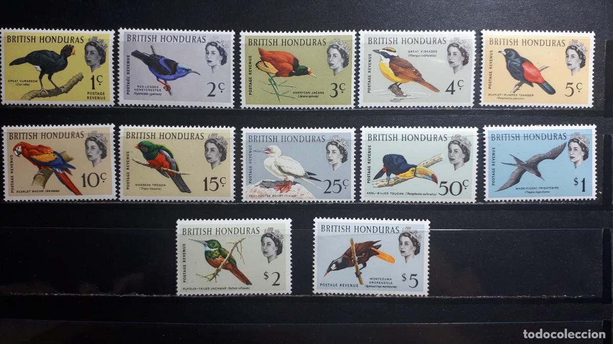 Sellos: HONDURAS BRIT&Aacute;NICA . A&Ntilde;O 1962-7. **. YVERT 170/81