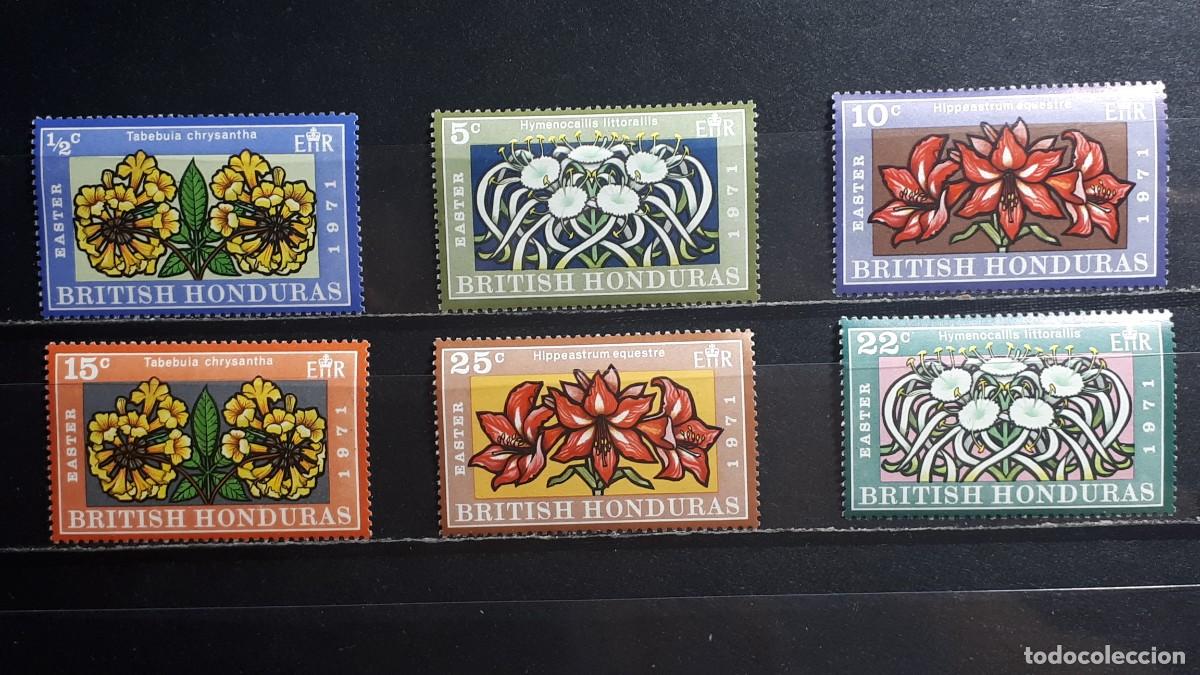 Sellos: HONDURAS BRIT&Aacute;NICA . A&Ntilde;O 1971. **. YVERT 266/71