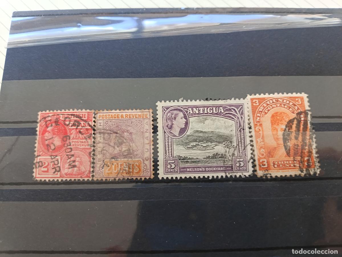 Sellos: Lote de sellos antiguos: Antigua, British Guiana, Newfoundland