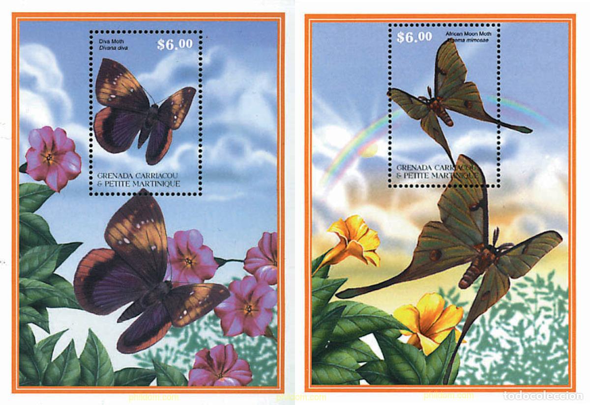Sellos: 91566 MNH GRANADA GRANADINAS 2001 MARIPOSAS NOCTURNAS