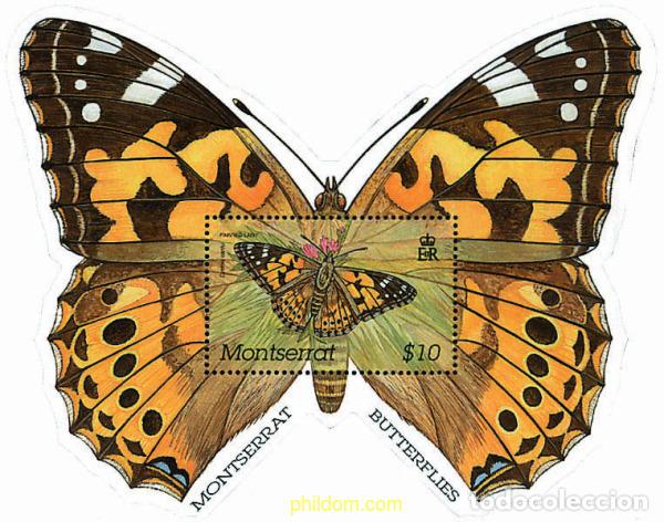 Sellos: 77570 MNH MONTSERRAT 2001 MARIPOSAS DEL CARIBE