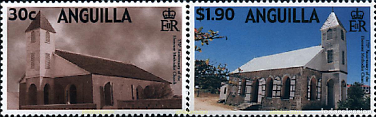 Sellos: 77757 MNH ANGUILLA 2000 170 ANIVERSARIO DE LA IGLESIA METODISTA EBENEZER