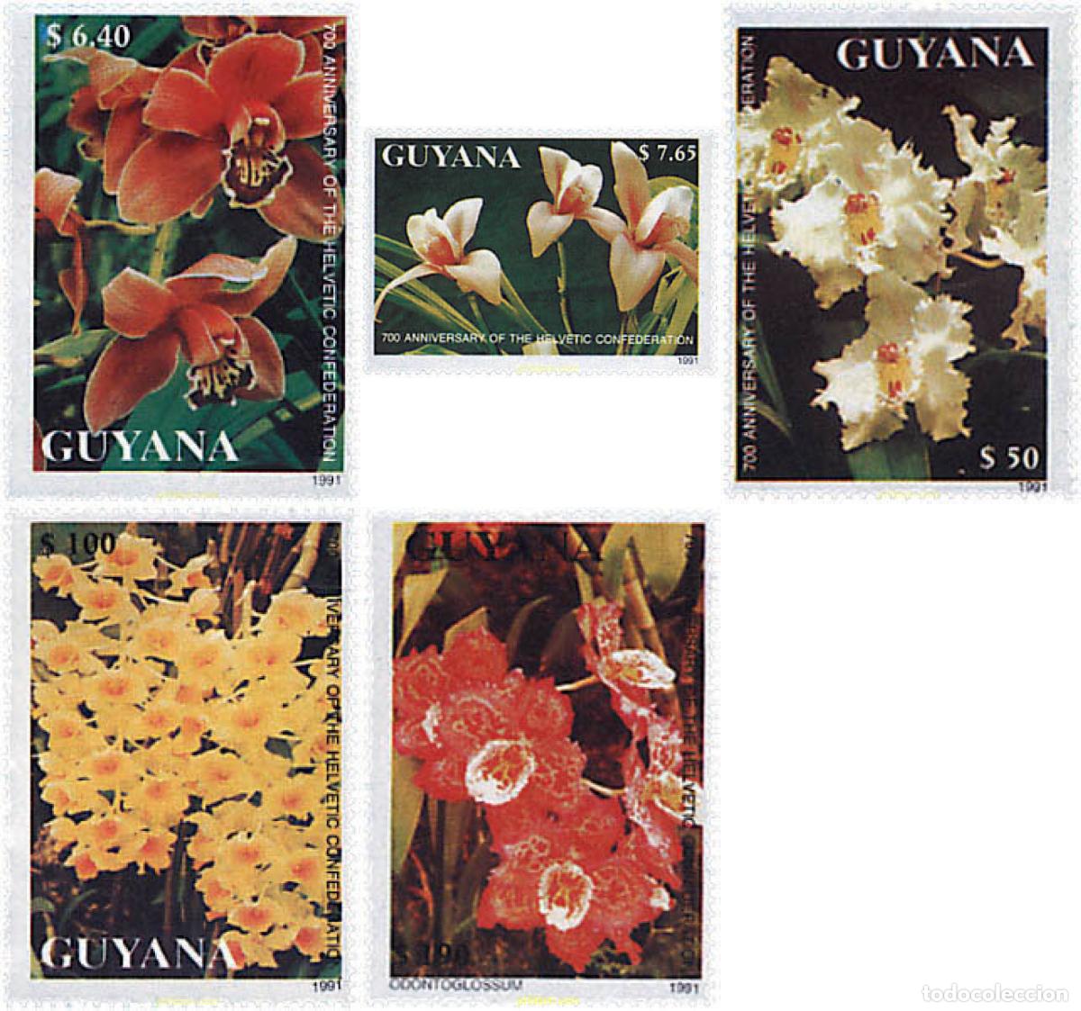 Sellos: 88311 MNH GUYANA 1991 700 ANIVERSARIO DE LA CONFEDERACION HELVETICA