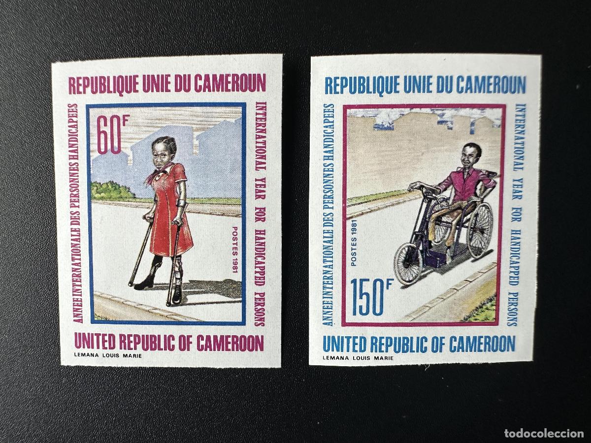 Sellos: Camer&uacute;n 1981 Mi. 944-945 ND Silla de ruedas para discapacitados Movilidad reducida