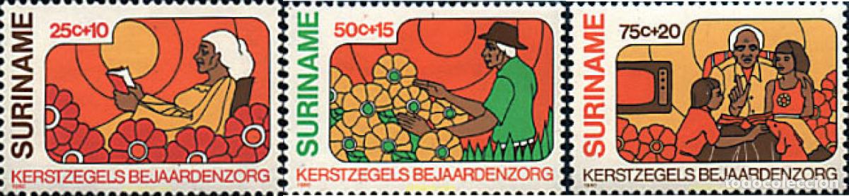 Sellos: 93781 MNH SURINAM 1980 NAVIDAD