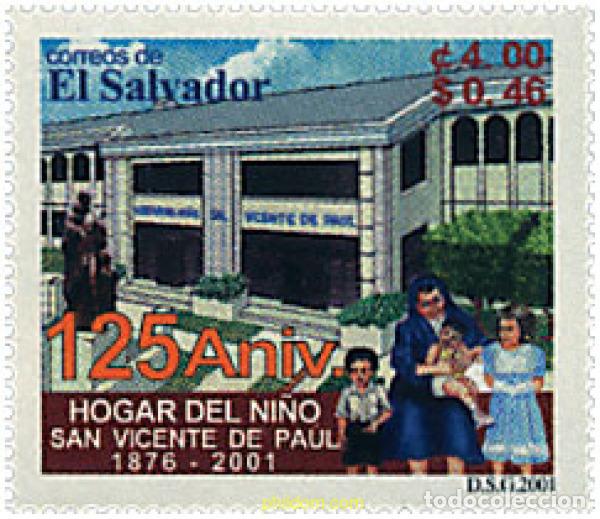 Sellos: 80531 MNH EL SALVADOR 2001 125 ANIVERSARIO DEL HOGAR DEL NI&Ntilde;O