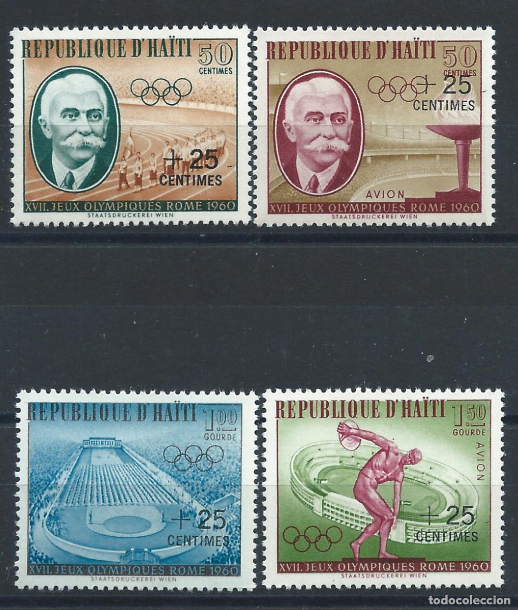 Sellos: Ha&iuml;ti N&deg;451/52 + PA 206/7** (MNH) 1960 - J.O de Rome