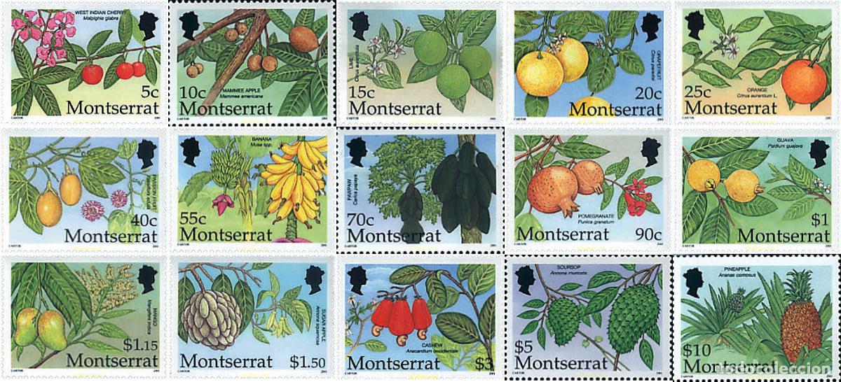 Sellos: 345592 MNH MONTSERRAT 2001 FRUTOS
