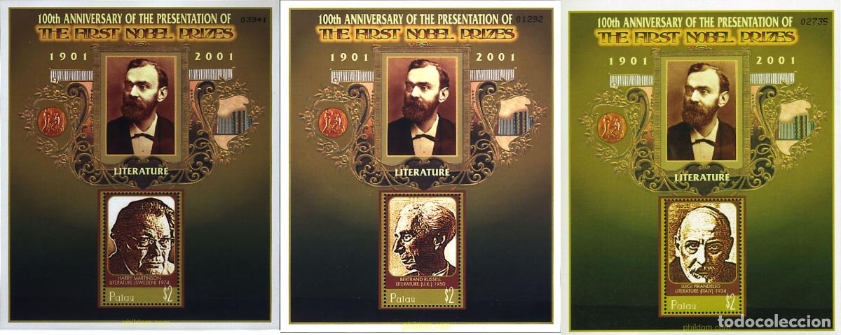 Sellos: 98981 MNH PALAU 2001 CENTENARIO DE LOS PREMIOS NOBEL
