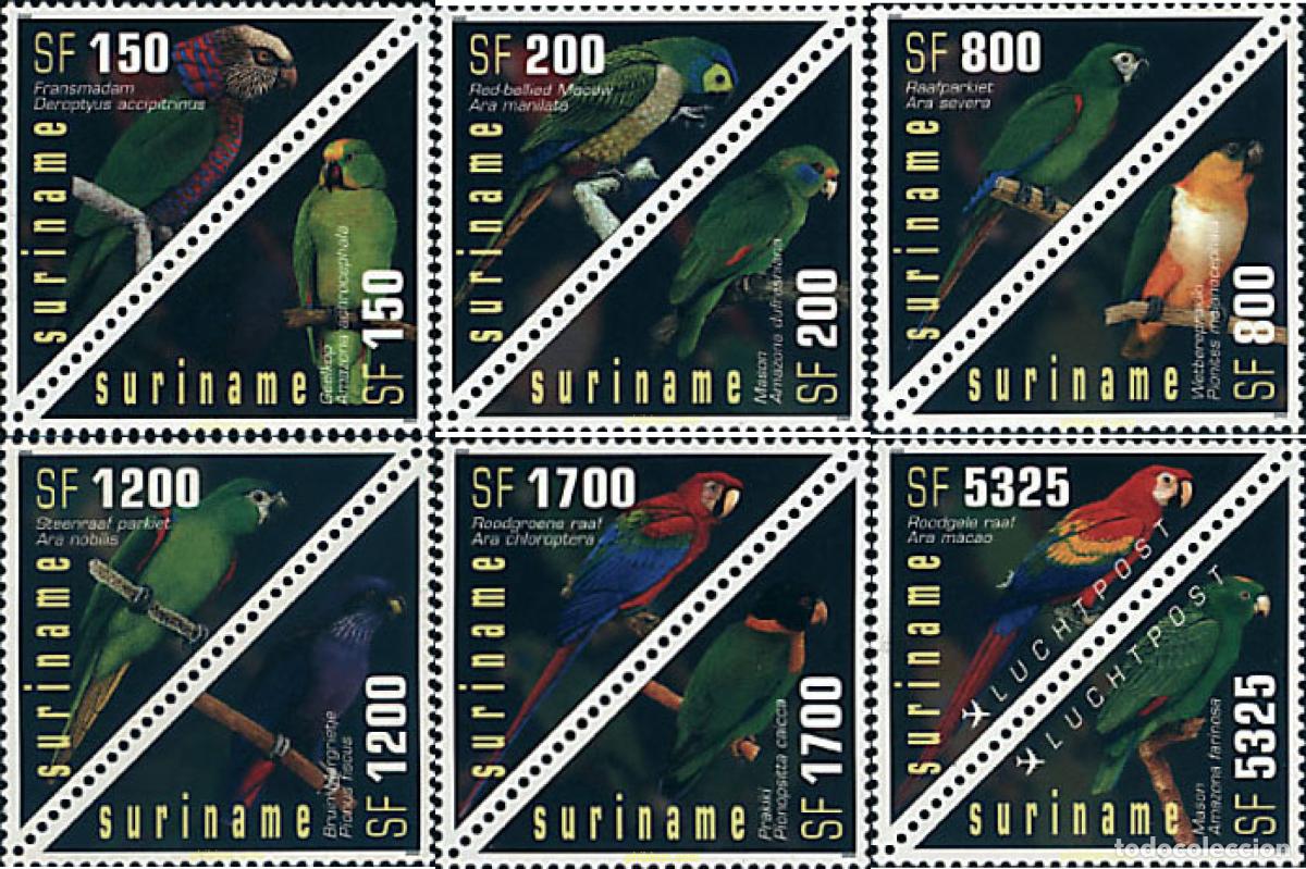 Sellos: 4558 MNH SURINAM 2002 AVES