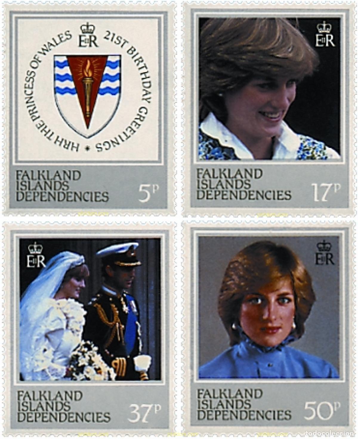 Sellos: 183611 MNH FALKLAND. Dependencias 1982 21 CUMPLEA&Ntilde;OS DE LA PRINCESA DIANA DE GALES