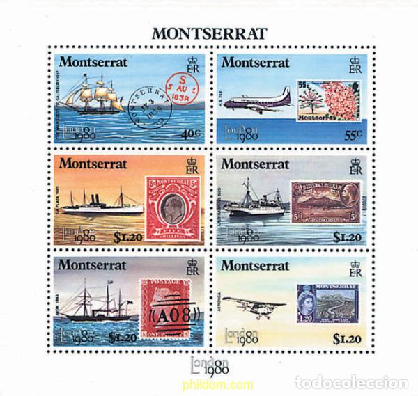 Sellos: 95691 MNH MONTSERRAT 1980 LONDON 80. EXPOSICION FILATELICA INTERNACIONAL