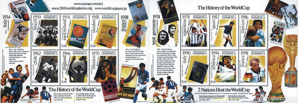 Sellos: 299029 MNH DOMINICA 2001 COPA DEL MUNDO DE FUTBOL. COREA DEL SUR Y JAPON-02