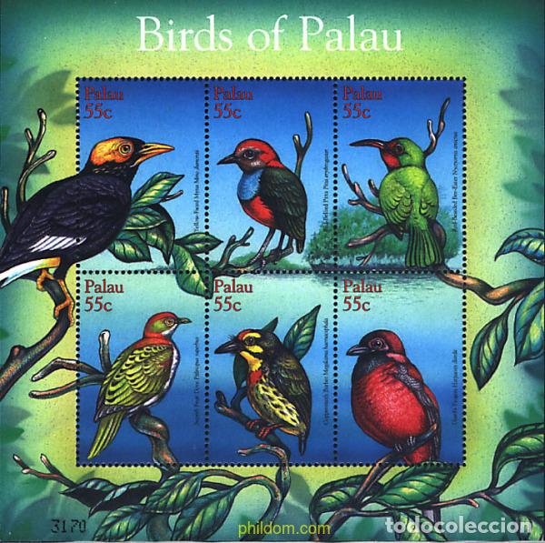 Sellos: 349861 MNH PALAU 2001 AVES DE PALAU