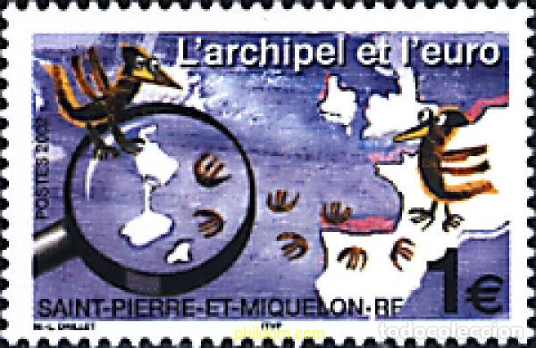 Sellos: 87823 MNH SAN PEDRO Y MIQUELON 2002 EL ARCHIPIELAGO Y EL EURO