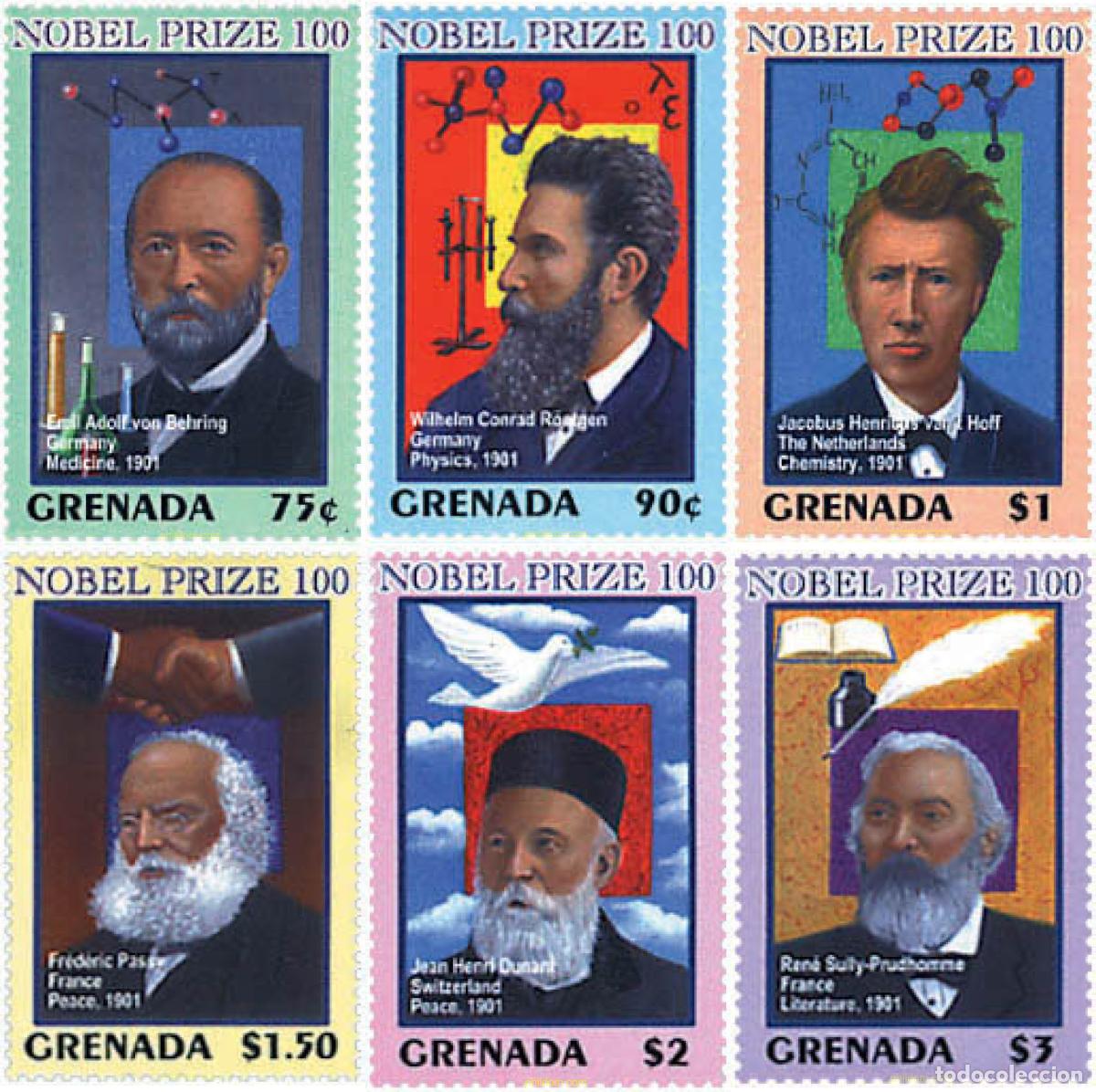 Sellos: 87796 MNH GRANADA 2001 CENTENARIO DE LOS PREMIOS NOBEL