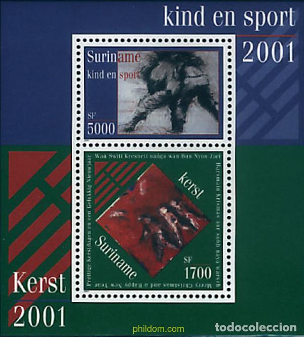 Sellos: 99933 MNH SURINAM 2001 NAVIDAD. NI&Ntilde;OS Y DEPORTE