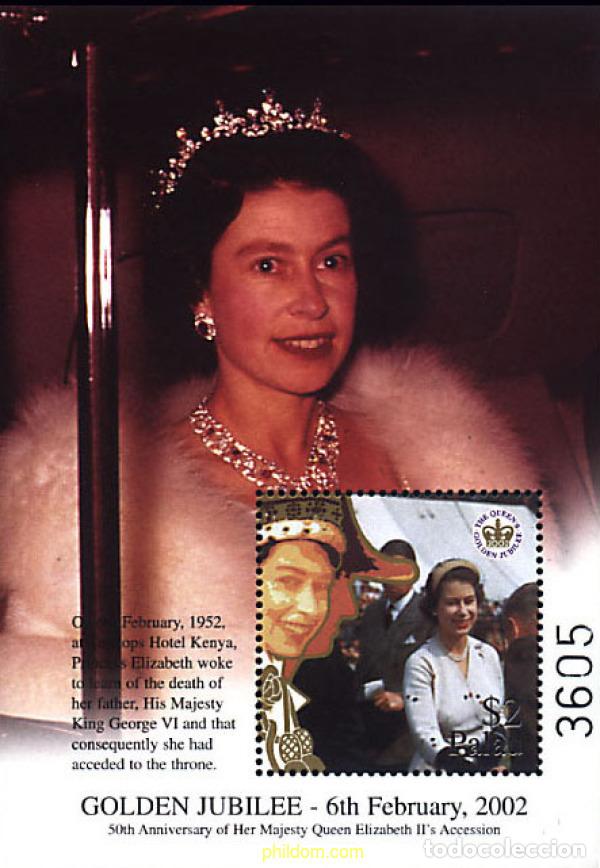 Sellos: 88959 MNH PALAU 2002 50 ANIVERSARIO DEL ACCESO AL TRONO DE ISABEL II
